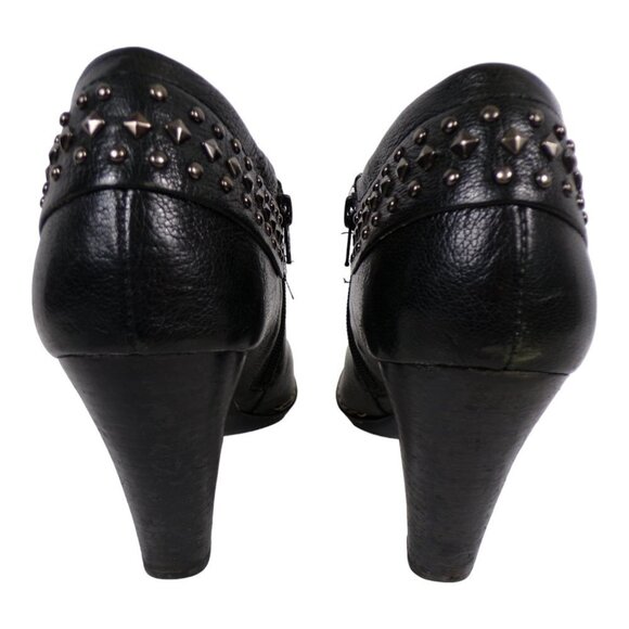 Sofft Shalene Studded Leather Heeled Booties Black 9.5M  #500 - Picture 5 of 12